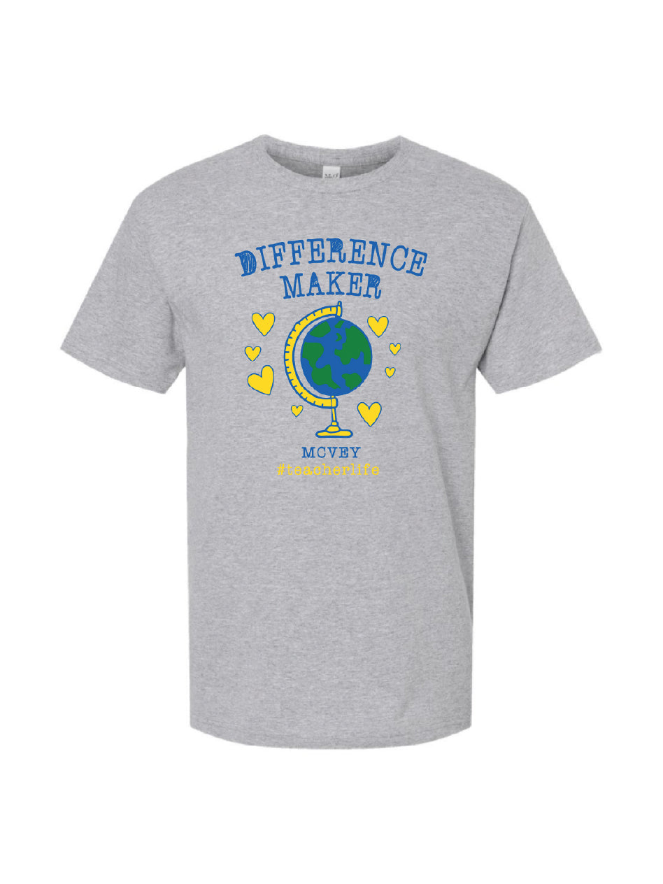 NEW! MCVEY Difference Maker T-Shirt (adult)