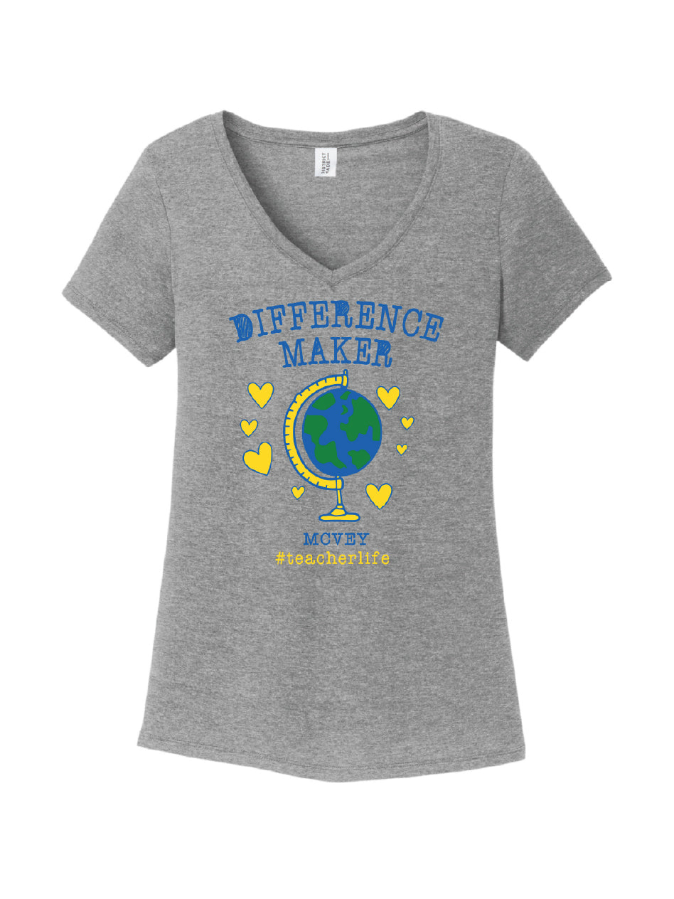 NEW! MCVEY Difference Maker Triblend V-Neck T-Shirt