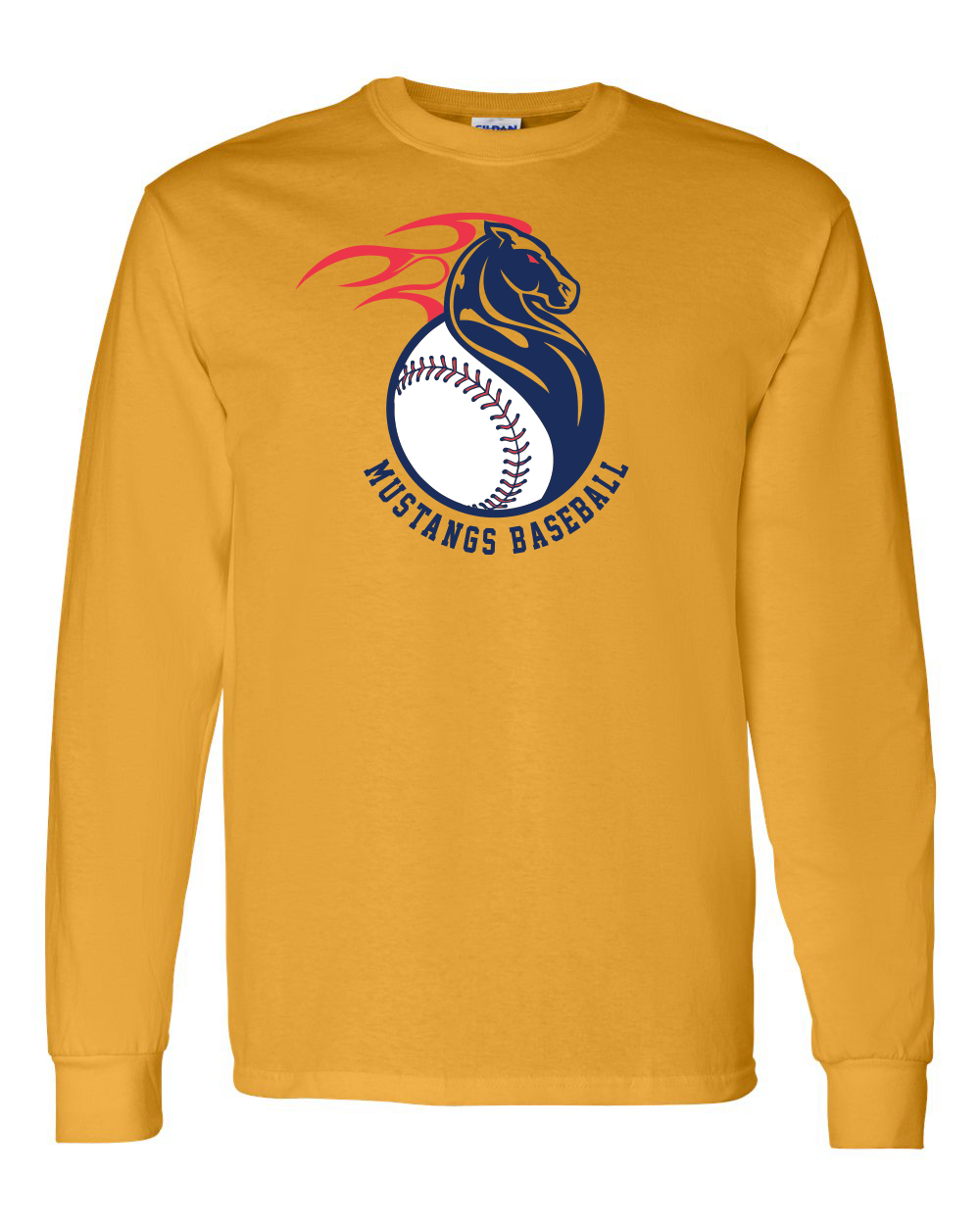 Mustangs Fireball Long Sleeve Shirt