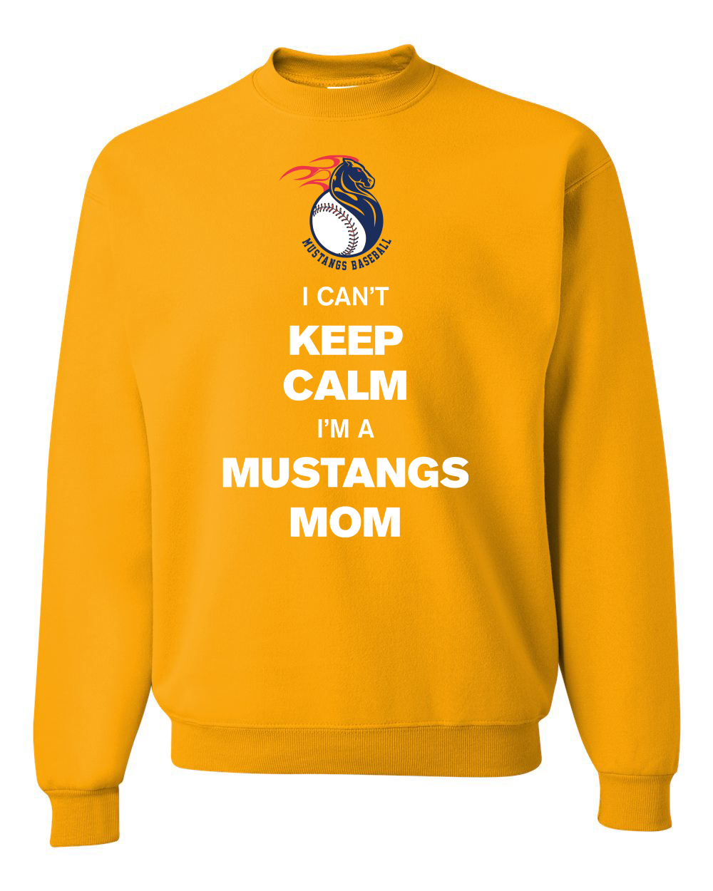 Keep Calm Mustangs Mom Sweatshirt