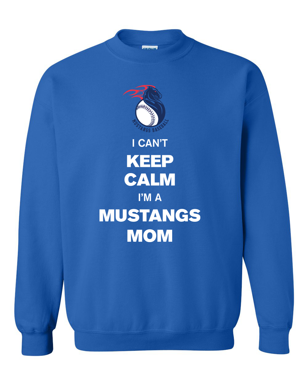 Keep Calm Mustangs Mom Sweatshirt