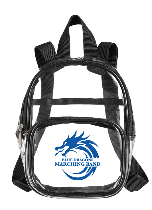 NEW! Blue Dragons Clear PVC Mini Backpack