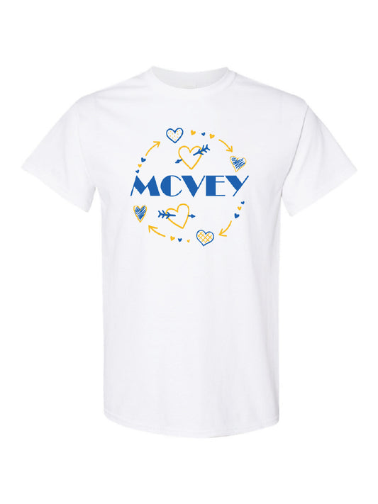 NEW! MCVEY Hearts & Arrows T-Shirt (youth/adult)