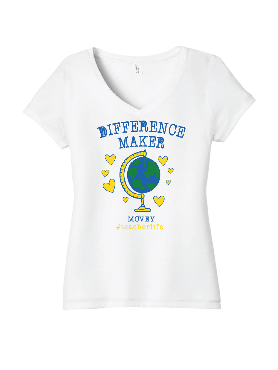 NEW! MCVEY Difference Maker Triblend V-Neck T-Shirt