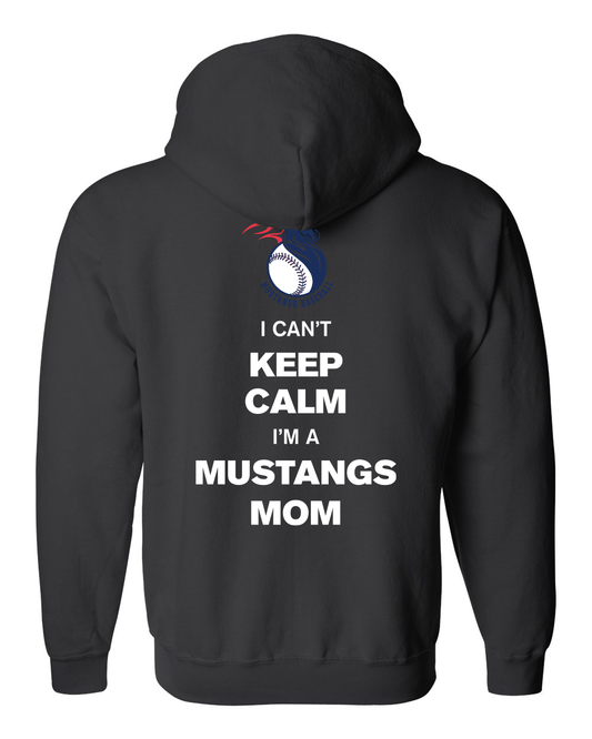 Keep Calm Mustangs Mom Full-Zip Hooded Sweatshirt