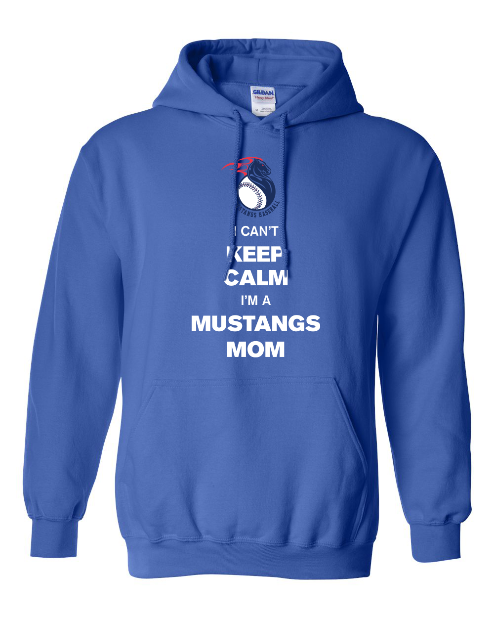 Keep Calm Mustangs Mom Pullover Hoodie